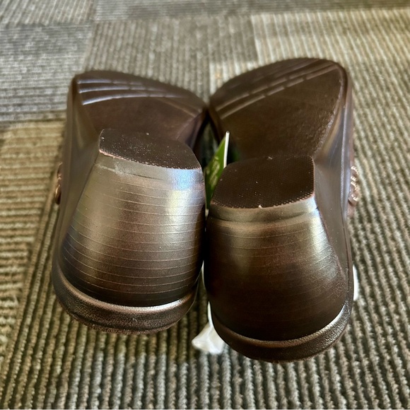 NEW IN BOX GH Bass Brown Leather Braid Cushion Step Boston Mules Clogs, size 9 M - Picture 13 of 13